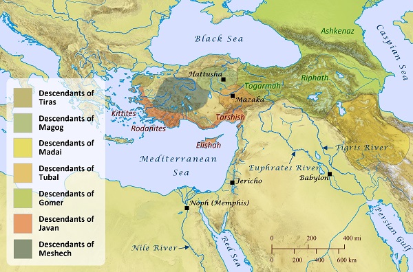 Table of Nations: Japheth's Descendants | The Bible Says